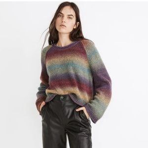 Madewell Cropped Space Dyed Sweater